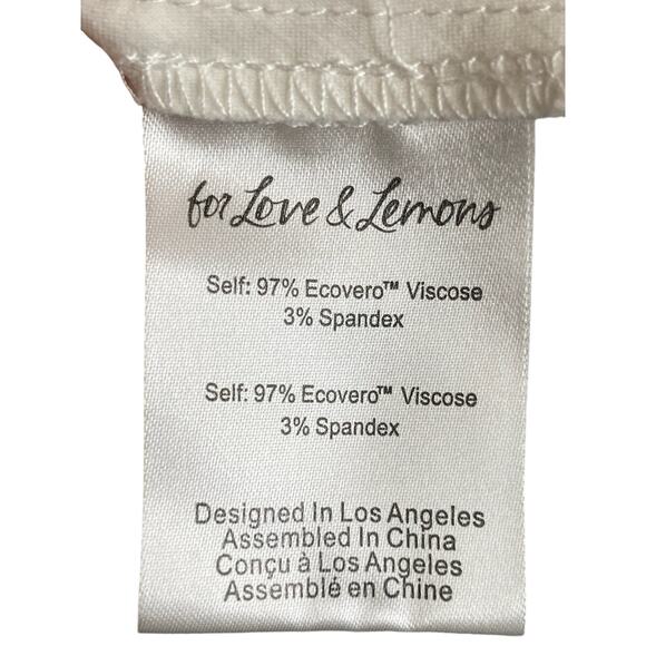 For Love & Lemons Saint Lucia Mini Dress Bridal Coquette Fairy Boho White Size S - Picture 7 of 10